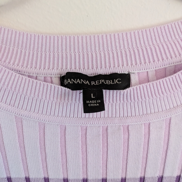 Banana Republic Raspberry Red Colorblock Ribbed Women's Sweater - Picture 4 of 4